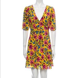 Saloni Floral Print Dress
